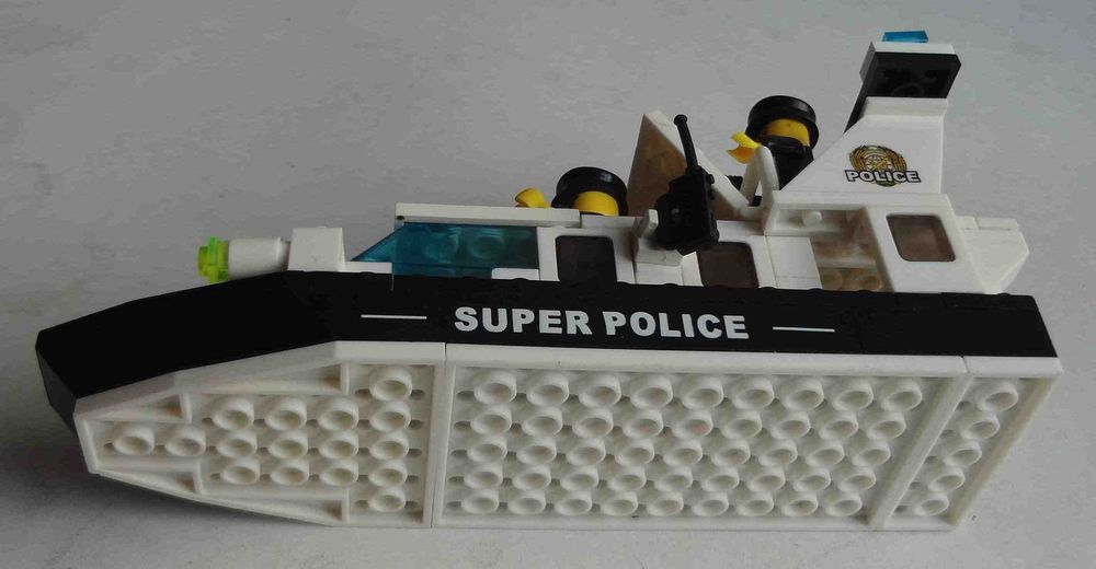 Катер корабль Лего Super polise Полиция, с фигурками