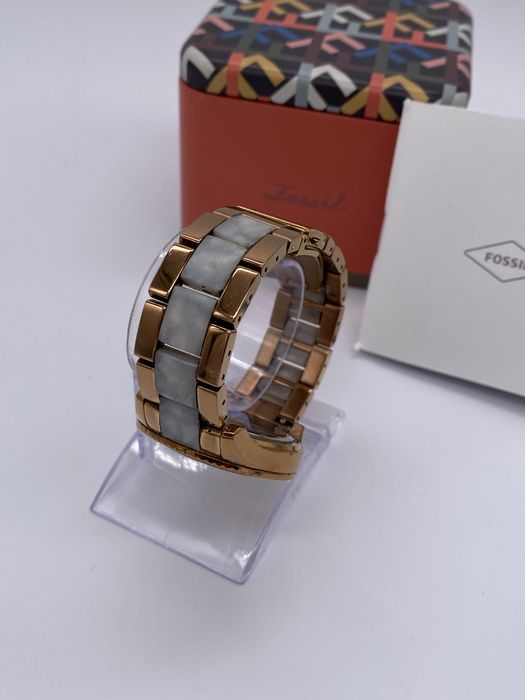 Zegarek damski złoty kobiecy Fossil ES4755 bransoletka biżuteria