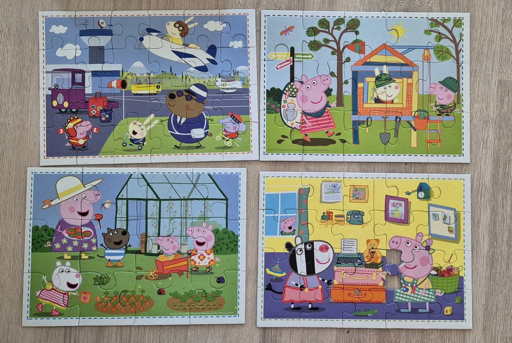 Puzzle świnka Peppa 4w1