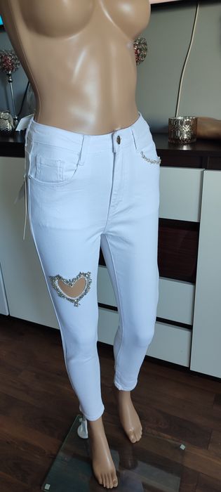 Spodnie jeansowe serduszko