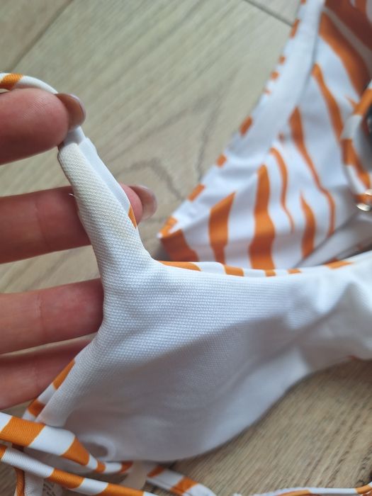 strój kąpielowy dwuczęściowy komplet rozmiar zaful pomarańczowy z