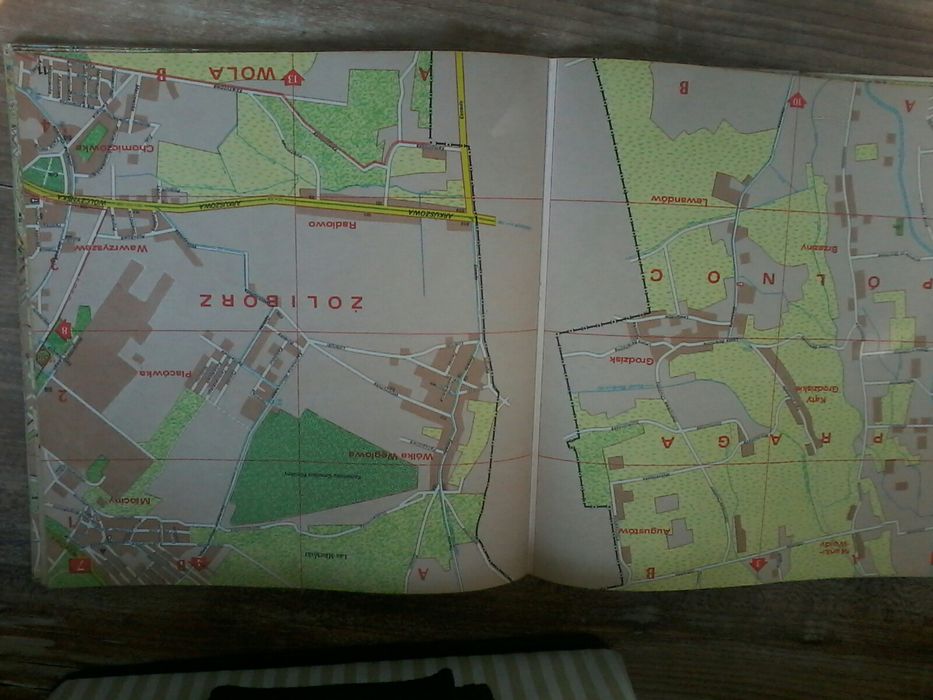 Stara mapa Warszawy z 1987 roku