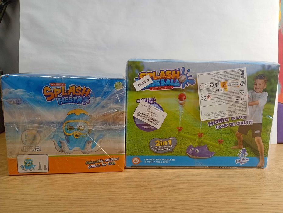 Zestaw Zabawek Wodnych do Ogrodu: Splash Baseball 2w1 + Fontanna Splash Fiesta | Nowe