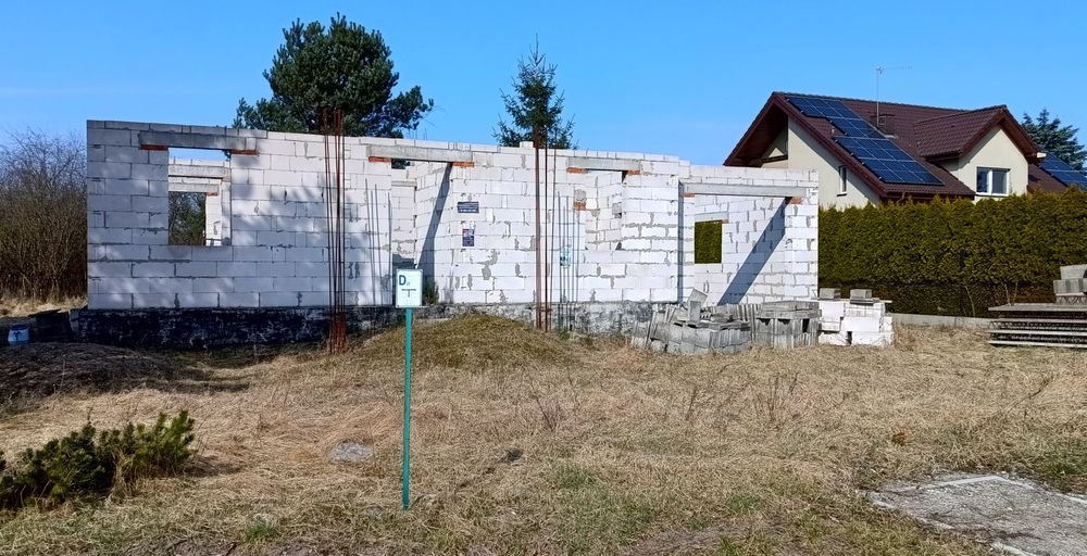 Sprzedam działkę, dom w budowie, Rynarzewo