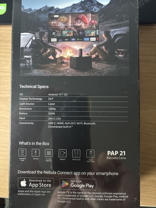 Projektor Anker Nebula Capsule 3 Laser – NOWY, fabrycznie zapakowany