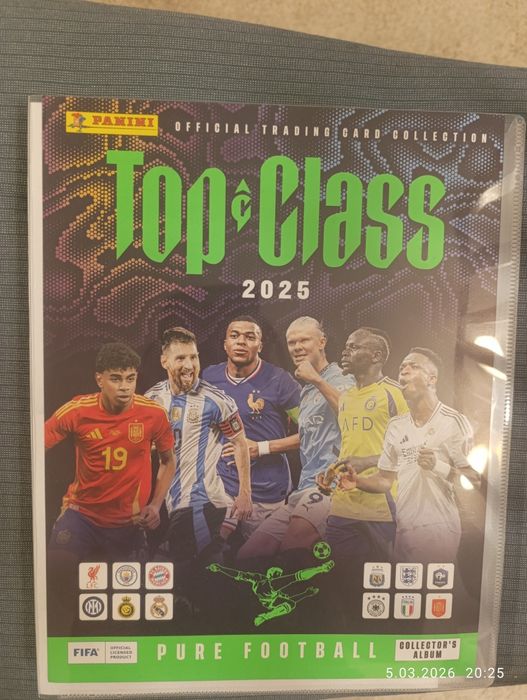 Karty piłkarskie Panini Top Class 2025 - wybór kart