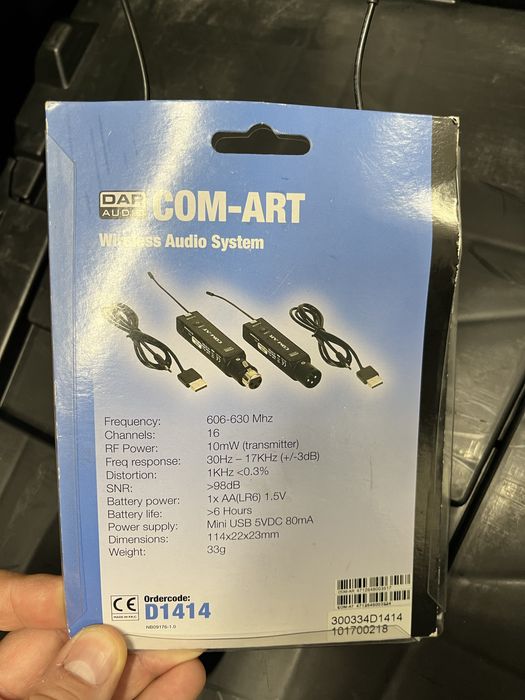 Bezprzewodowy system audio DAP Audio COM-ART 16 kanałów XLR