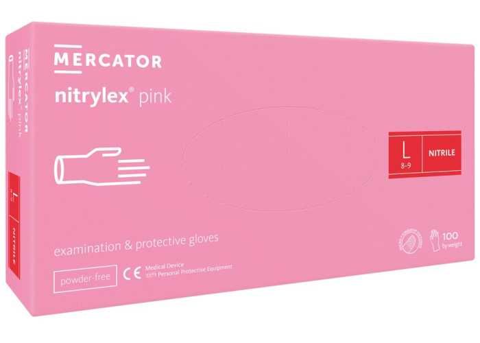 Рукавички нітрилові Nitrylex Pink