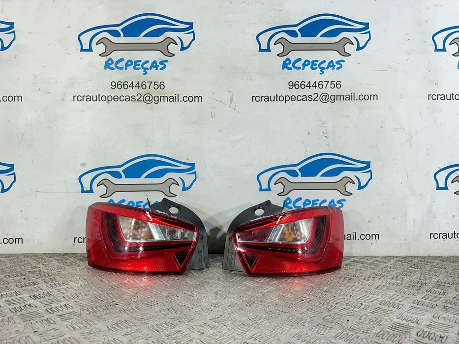 Conjunto Farolins Led Tras Traseiro Direito Esquerdo Seat Ibiza 6J