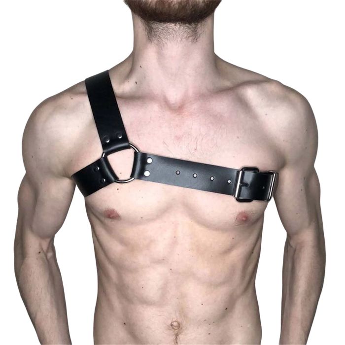 Męski harness skórzana uprząż na ramię