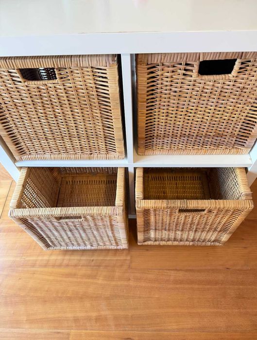 Movel Ikea com gavetas/cestos em vime