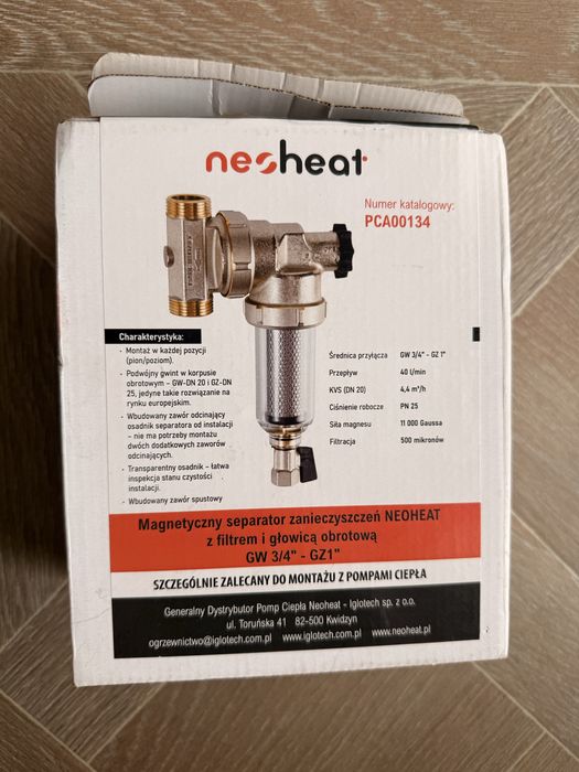 NEOHEAT magnetyczny separator zanieczyszczeń do pompy ciepła
