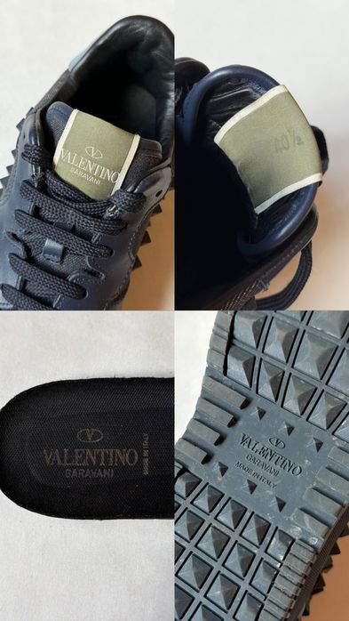 Valentino Rockstud Basket Low Leather/Denim Sneakers Shoes кроссовки кеды сникерсы с шипами валентино