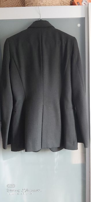 Fato de blazer cintado e saia ligeiro envaze, ZARA WOMAN, 36/38, cinza
