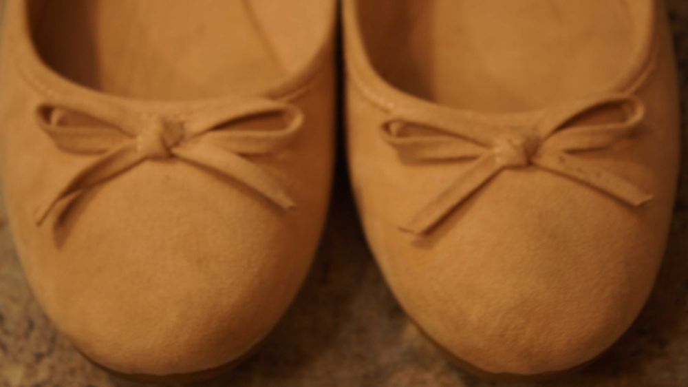 pudrowo różowe baleriny 38