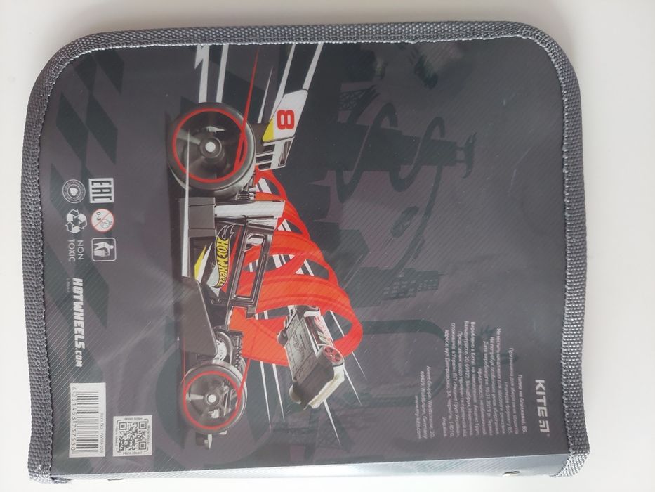 Папка для зошитів Kite Hot wheels на блискавці