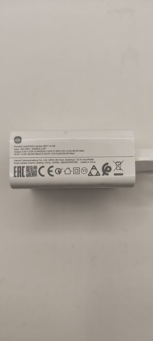 Oryginalna ładowarka Xiaomi o mocy 120 W bez kabla