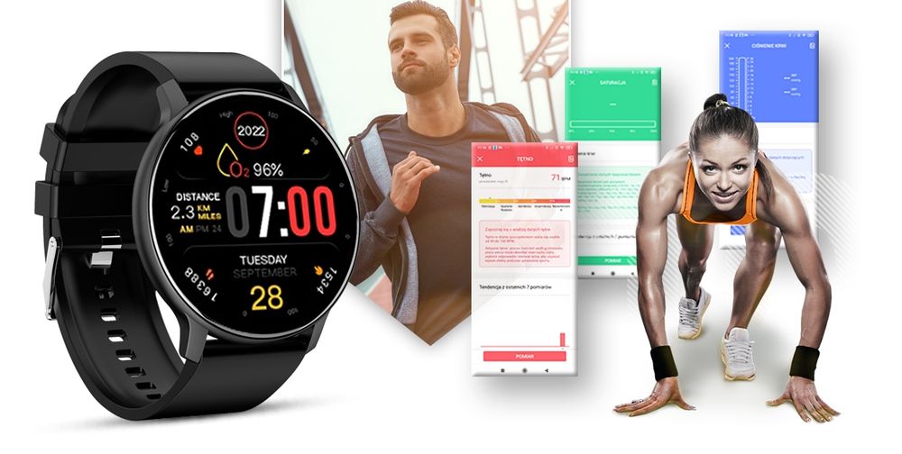 Smartwatch GIEWONT Czarny GW120-2 Pro