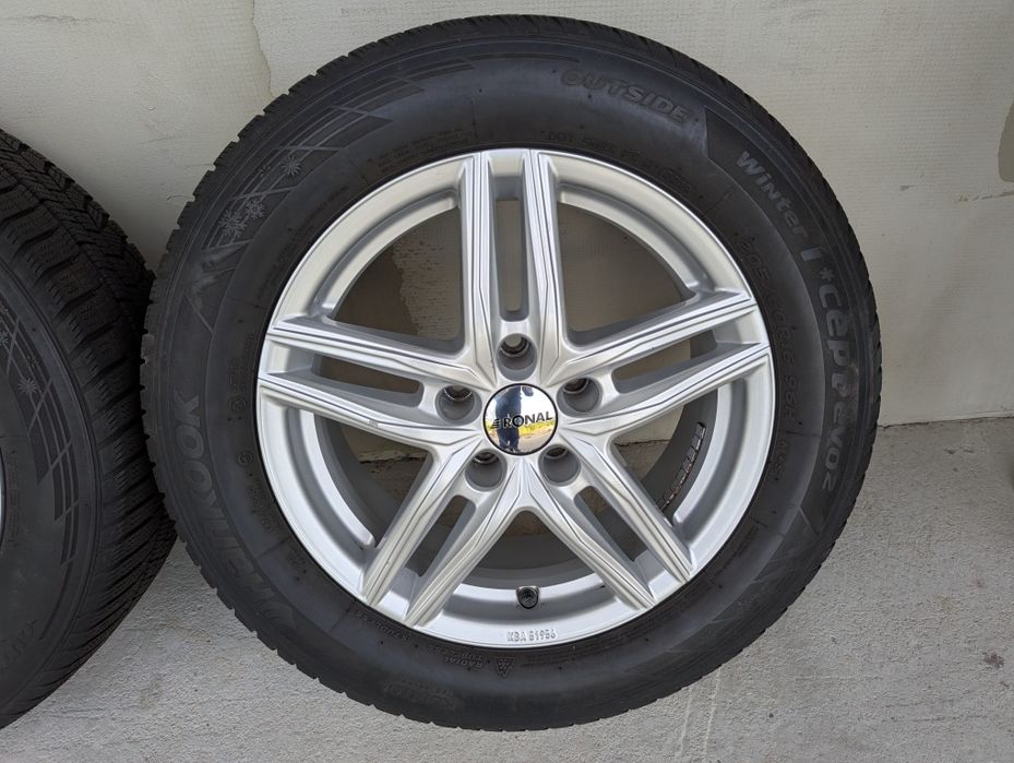 Alufelgi Ronal 205/60R16 5x112 ET22 6.5J Zimowe Hankook Mercedes