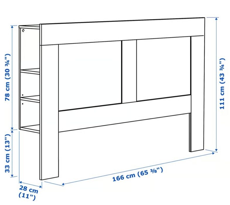 BRIMNES Cabeceira c/arrumação, branco 160 cm  Ikea
Cabeceira c/arrumaç