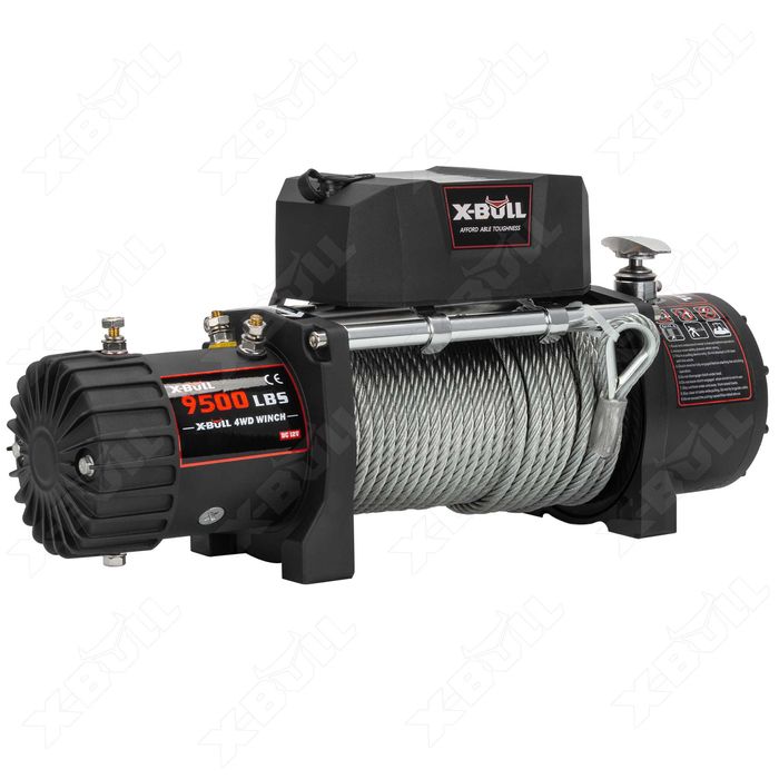 Автомобільна електрична лебідка X-BULL 9500 LBS зі сталевим тросом