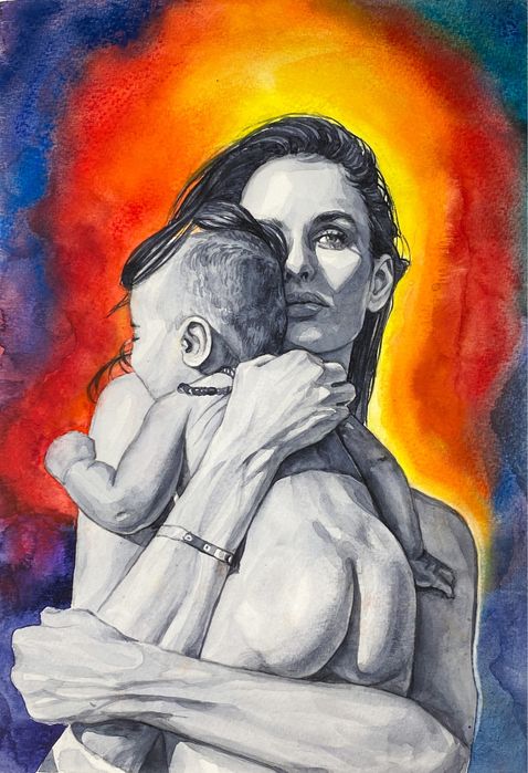 Портрет на замовлення, портрет по фото, художник, портрет аквареллю