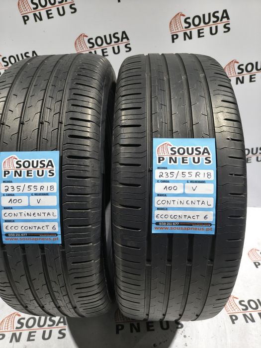2 pneus semi novos 235-55R18 Continental - Ofera dos Portes
