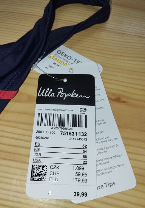 Strój kąpielowy jednoczęściowy damski Ulla Popken rozm 6XL