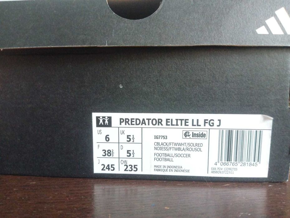 Korki Lanki adidas Predator Elite LL FG J Junior R. 38 i 2/3 jak NOWE