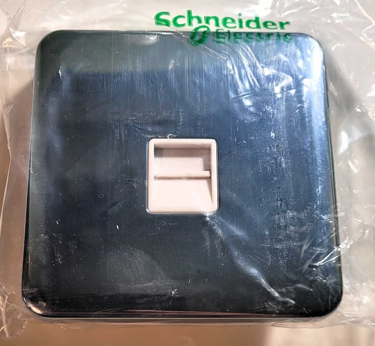 Gniazdo Telefoniczne Schneider Lisse | Chrom Polerowany | NOWE Outlet