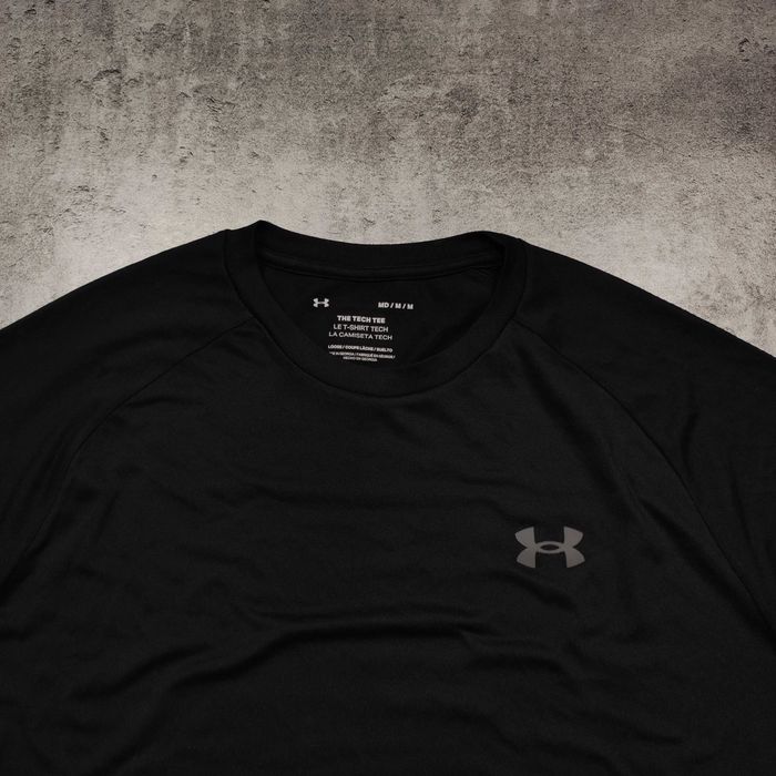 MĘSKA Koszulka Sportowa PREMIUM Czarna Logo Siłownia Under Armour PRO