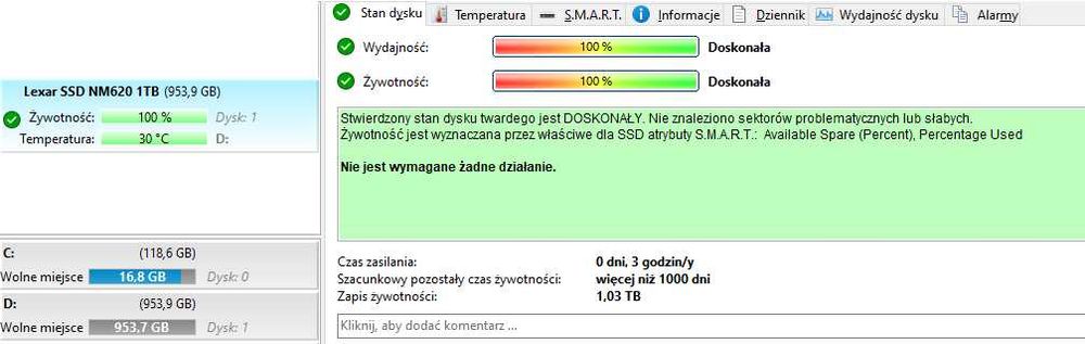Dysk M.2 Lexar NM620 1TB Gen3x4