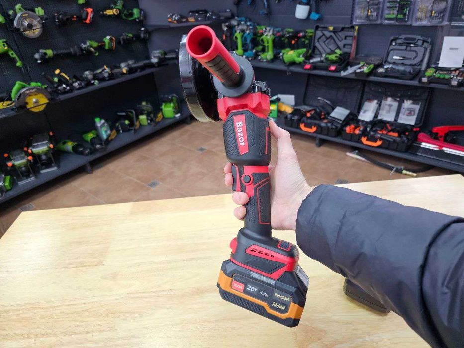 Мощная Болгарка Razor 125 круг с Акб 4.0 Ultra Прокрафт + Зарядка