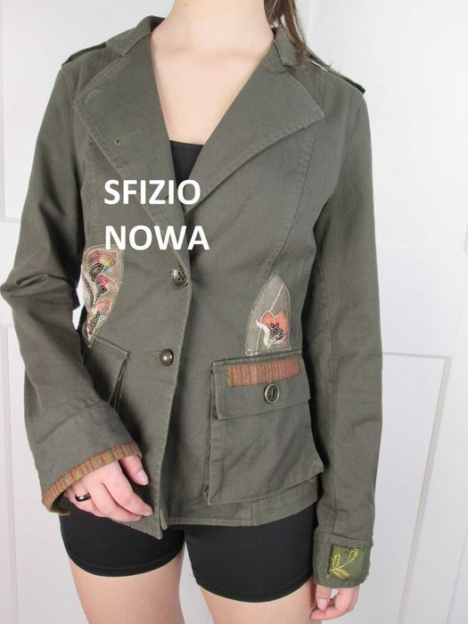 Sfizio włoska marka premium nowa kurtka żakiet katana bawełna S M