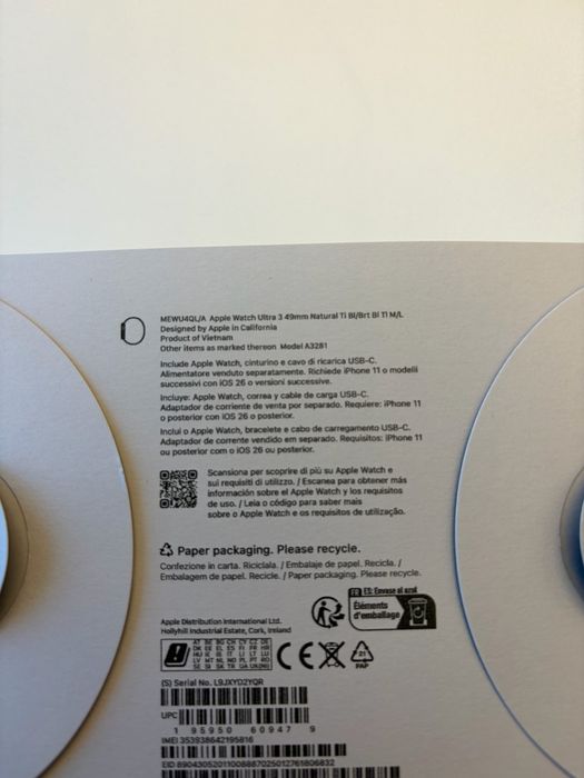 Apple whatch ultra 3 GPS+ Cellular  49 mm