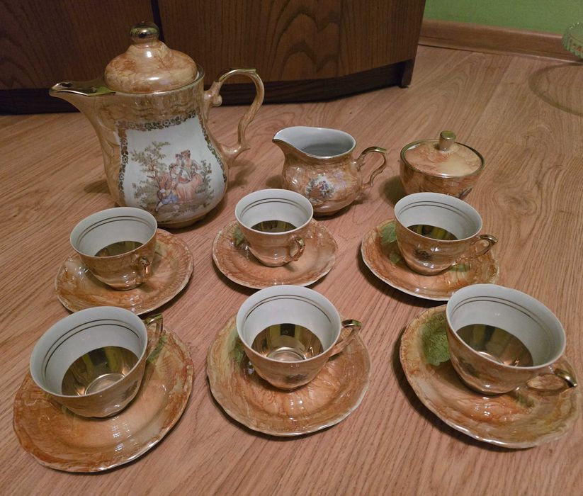 Zestaw kawowy PRL polski produkt porcelana Karolina