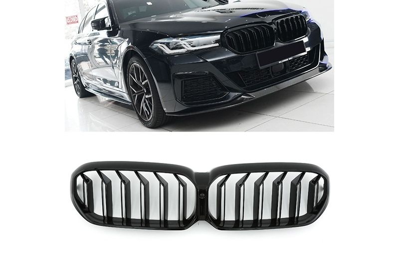 GRELHA DIANTEIRA LAMA DUPLA PRETO BRILHO PARA BMW SERIE 5 G30/G31 2020--