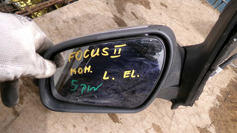 Lis55 Lusterko lewe kierowcy ford focus mk2 srebrne wysyłka