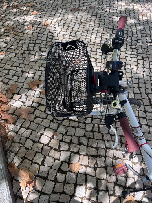 Bicicleta roda 20” com cesto amovível