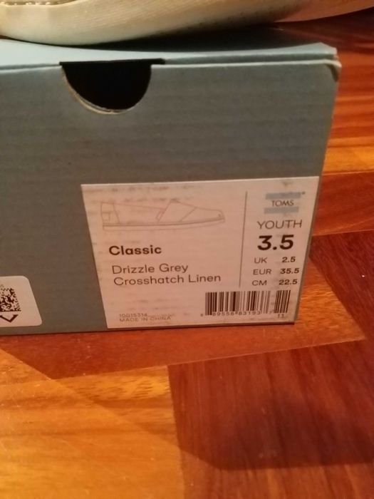 Alpargata em linho cinzento TOMS