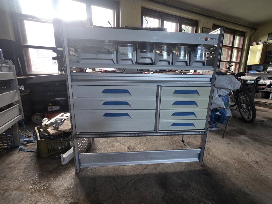 Zabudowa Sortimo T5, Custom, szuflady, imadło