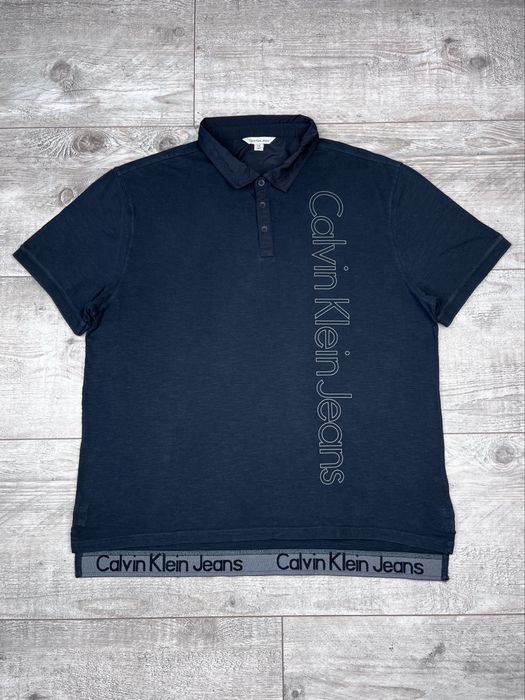 Calvin Klein Jeans koszulka polo męska XXL czarna