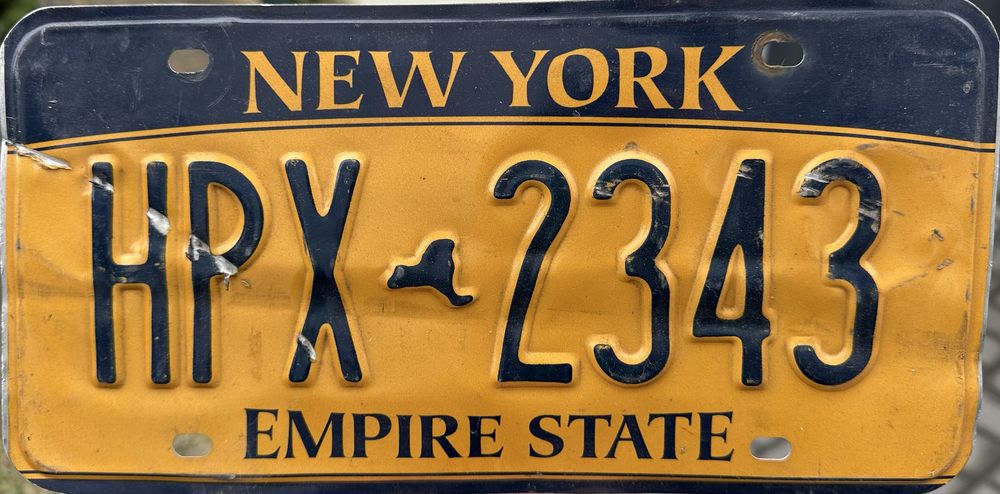 New York oryginalna tablica rejestracyjna z USA Nowy Jork