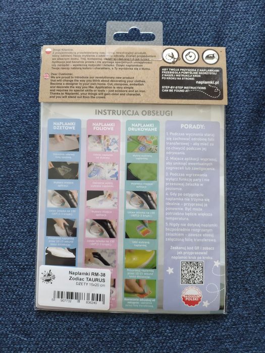 Naprasowanki dżety kryształki Zodiak Taurus Byk ozdoba DIY