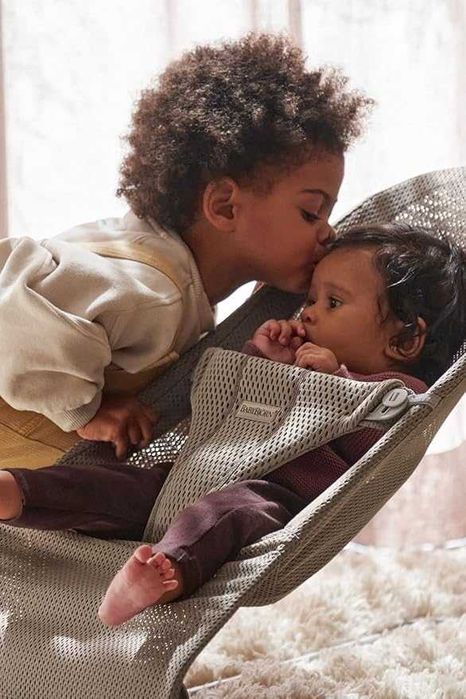 BabyBjörn Hamaca Bliss, Malha, Cinza areia