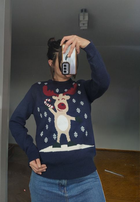 Świąteczny sweter renifer christmas sweater raindeer S