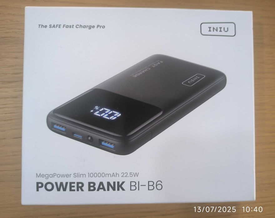 NOVA! Iniu Power Bank Powerbank 10000 mAh bateria rapida 3A