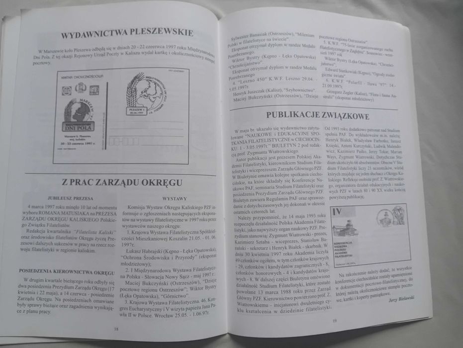 Kwartalnik Filatelista Kaliski, nr 2 (54), kwiecień-czerwiec 1997. Rok XVII.