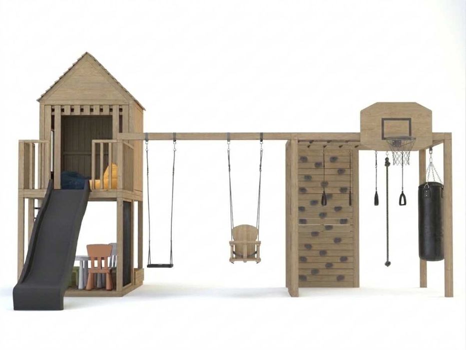 Дитячий майданчик зі спортивною зоною | Спортивний комплекс для дітей