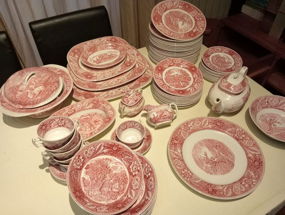 Serviço de louça inglesa "Woodland Burslem England"